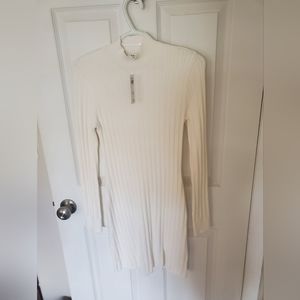 Mock-Neck Sweater Mini Dress